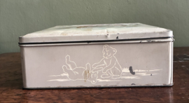 Vintage Van Melle Bewaarblik / Koektrommel met Beren – Nostalgisch & Decoratief
