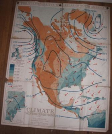 Landkaart Noord America "Climate"