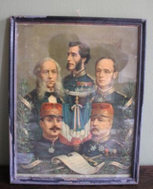 oude Franse ingelijste prent