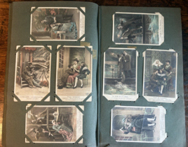 Prachtig Antiek Prentbriefkaartenalbum Belle Époque – 192x Onbeschreven Kaarten