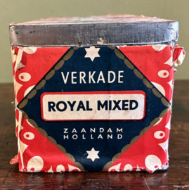 Vintage Verkade Biscuits blik – Nostalgische koektrommel (Art Deco / Vlindermotief)