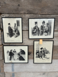 originele Franse 19e-eeuwse satirische prenten (Epe)