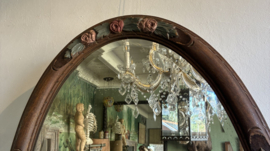Schitterende, grote ovale wandspiegel
