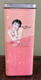 verzamelblik pin-up illustratie "Lady Fossil Face Powder"