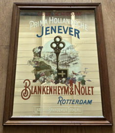 Vintage Reclamespiegel Blankenheym & Nolet Jenever (53 x 69 cm)