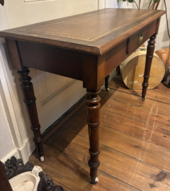 Antieke houten sidetable / schrijftafel (Epe)