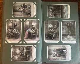 Prachtig Antiek Prentbriefkaartenalbum Belle Époque – 192x Onbeschreven Kaarten
