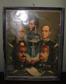 oude Franse ingelijste prent