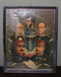 oude Franse ingelijste prent