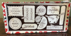 Vintage Verkade Biscuits blik – Nostalgische koektrommel (Art Deco / Vlindermotief)