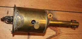 Antieke opwindbare vlees rotator voor in de open haard
