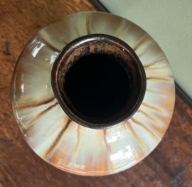Vintage Art Deco Vaas met Flambé Druppelglazuur