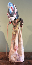 Prachtige Vintage Wayang Golek Pop – Indonesisch Javaans Houtsnijwerk