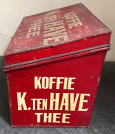 Koffie en Thee blik.  K.Ten Have