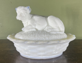 Vintage melkglazen botervloot