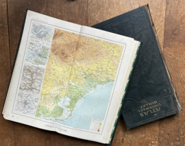 Antieke Tweedelige Atlas Universel Quillet (1923/1925) –