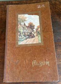 Prachtig Antiek Prentbriefkaartenalbum Belle Époque – 192x Onbeschreven Kaarten