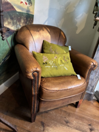 Vintage Schapenleren Club Fauteuil Cognac Chesterfield (Diepenheim)