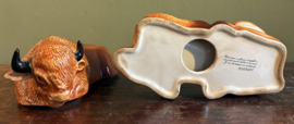 Zeldzame Vintage Michel Caugant Terrine Bizon – Handbeschilderd