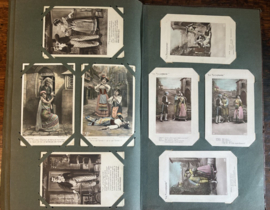 Prachtig Antiek Prentbriefkaartenalbum Belle Époque – 192x Onbeschreven Kaarten