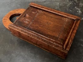 Antiek houten schooltas