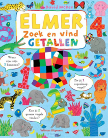 Elmer zoek en vind de getallen - David Mckee
