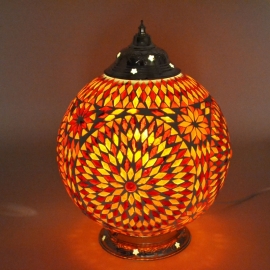 Oriental table lamp globe mosaic - 25 cm.
