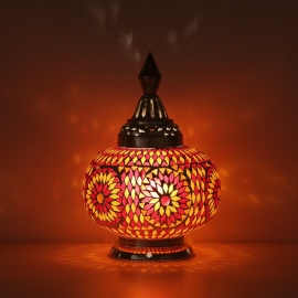 Oriental table lamp - pumpkin