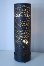 oosterse vloerlamp filigrain 60 cm - vintage zwart/ goud