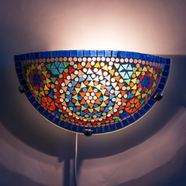 orientalisches Wandlampenmosaik - Halbmond
