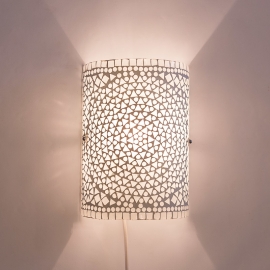 Oriental halve cylinder wall light