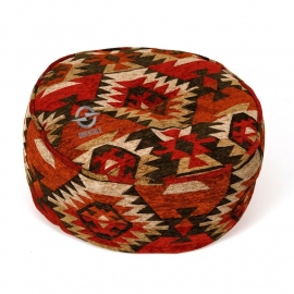 Oriental pouf kilim design