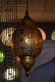 Orientalische Pendelleuchte im filigranen Stil – Arabica-Gold/Gold