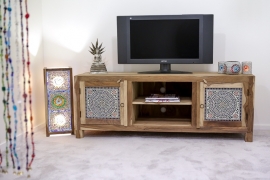 oosters tv meubel met mozaïek panelen multi