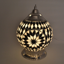 oosterse tafellamp mozaïek - diameter 15 cm-B&W-TD