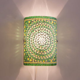 Oriental halve cylinder wall light