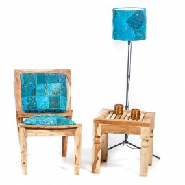 Oosterse lounge stoel met patchwork bekleding