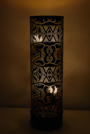 oriental floor lamp filigrain 60 cm - vintage gold / black