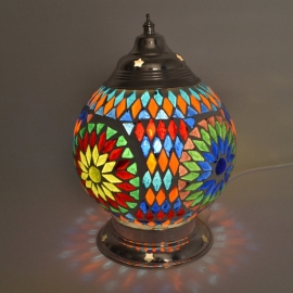 orientalisches Tischlampenmosaik - Durchmesser 15 cm-MC-TD