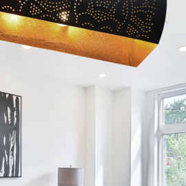 Oosterse hanglamp filigrain stijl-Horizontaal Zwart/Goud