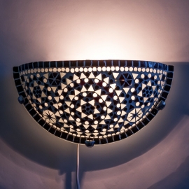 oosterse wandlamp mozaïek - halve maan