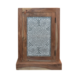 orientalischer Nachttisch mit transparenten Mosaikplatten