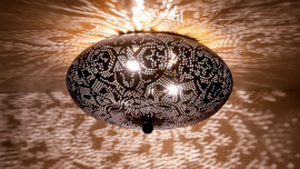 oriental ceiling lamp filigrain Ø 25 cm - black/gold