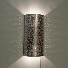 Oriental filigree wall lamp - half cylinder