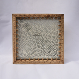 orientalische Mosaik-Deckenleuchte quadratisch – Durchmesser 45 cm.