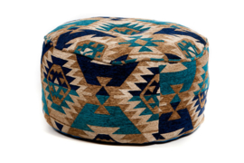 Pouf im orientalischen Kelim-Design, Indien – 25 cm