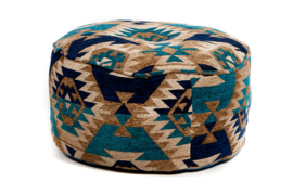Oriental pouf kilim design
