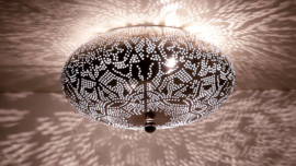 oriental ceiling lamp filigrain Ø 25 cm - vintage silver