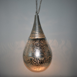 Oosterse hanglamp filigrain stijl-wire - Vintage/Silver-Large