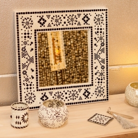 Oriental mosaic mirror